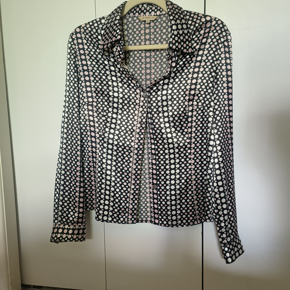 Polka Dot Women's Top - Black and White